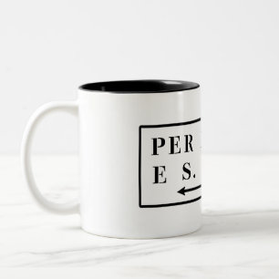 Caneca De Café Em Dois Tons Por Rialto e S. Marco, Veneza, sinal de rua