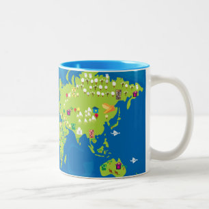 Caneca De Café Em Dois Tons Por todo o mundo