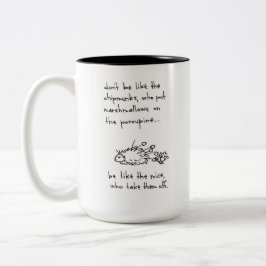 Caneca De Café Em Dois Tons Porco-espinho pobre