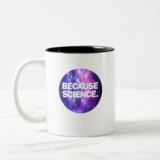 Caneca De Café Em Dois Tons Porque ciência (Esquerda)