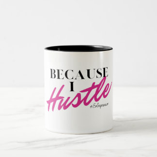 Caneca De Café Em Dois Tons Porque eu abraço uma caneca de dois tons