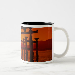 Caneca De Café Em Dois Tons Porta O-Torii, santuário de Itsukushima, Miyajima