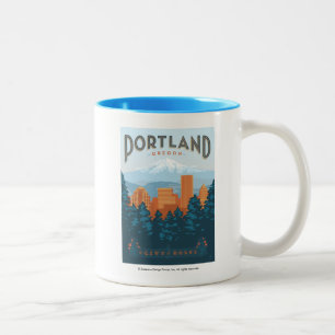 Caneca De Café Em Dois Tons Portland, OU