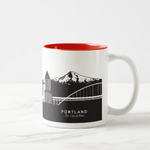 Caneca De Café Em Dois Tons Portland Souvenir Mug