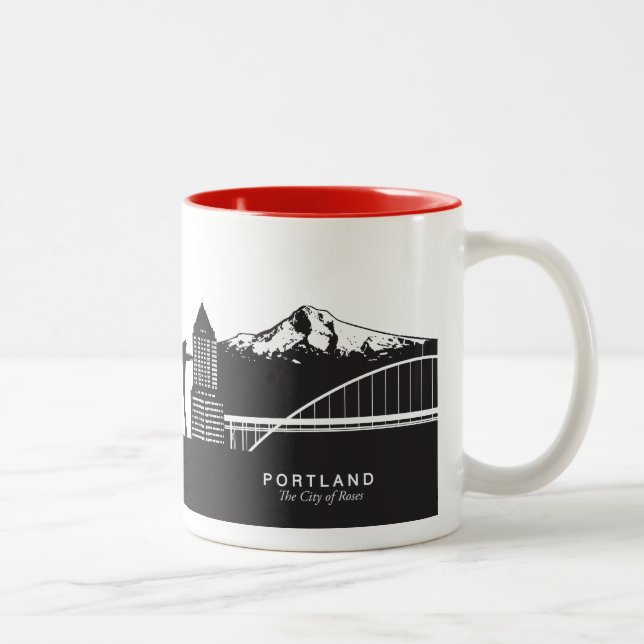 Caneca De Café Em Dois Tons Portland Souvenir Mug (Direita)