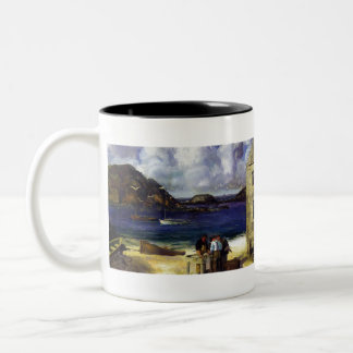 Caneca De Café Em Dois Tons Porto em Monhegan - George Bellows - 1913