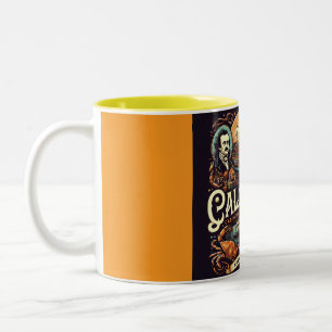 Caneca De Café Em Dois Tons Porto Histórico, Corações Famintos e Histórias Ass