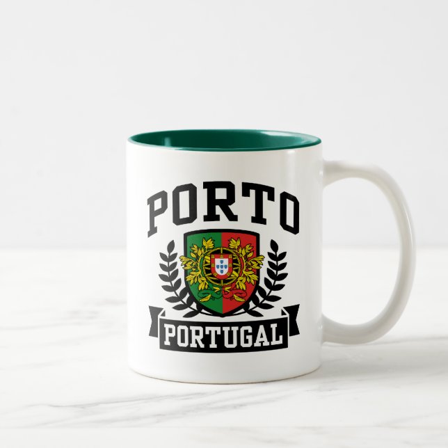 Caneca De Café Em Dois Tons Porto Portugal (Direita)