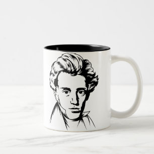 Caneca De Café Em Dois Tons Portra do existentialist da filosofia de Soren