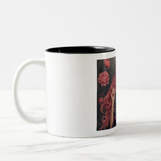 Caneca De Café Em Dois Tons Portrait of floral elegance