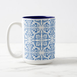 Caneca De Café Em Dois Tons Portugal Mug | Legenda dos Azulejos azuis
