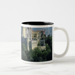 Caneca De Café Em Dois Tons Portugal, Sintra, Palácio Pena, no topo Serra da