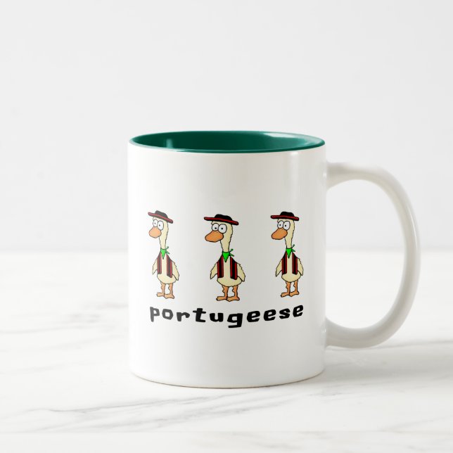 Caneca De Café Em Dois Tons Português Mug (Direita)