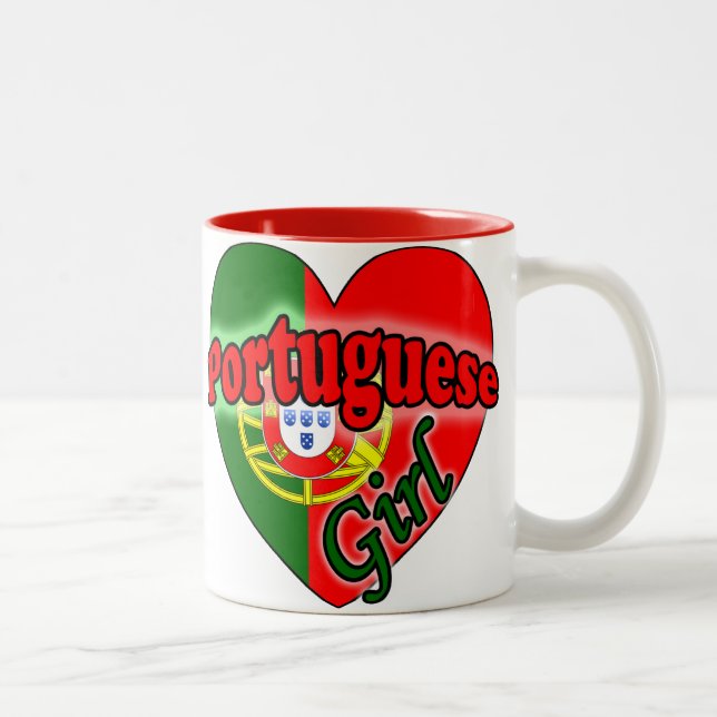 Caneca De Café Em Dois Tons Portuguese Girl (Direita)