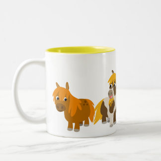 Caneca De Café Em Dois Tons Pôs de Cartoon Bonitos