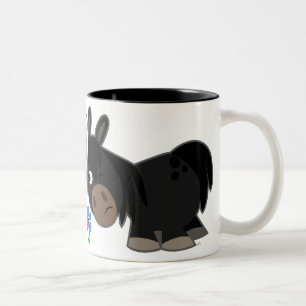 Caneca De Café Em Dois Tons Pôs de Cartoon bonitos ressalta Mug