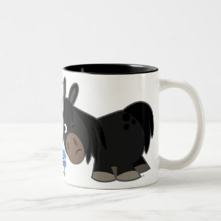 Caneca De Café Em Dois Tons Pôs de Cartoon bonitos ressalta Mug