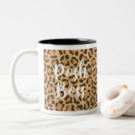 Caneca De Café Em Dois Tons Posh Chefe Leopard Impresso Coffee Mug