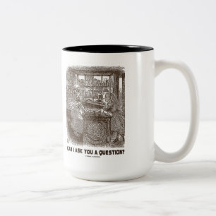 Caneca De Café Em Dois Tons Posso eu fazer-lhe uma pergunta? (Carneiros de