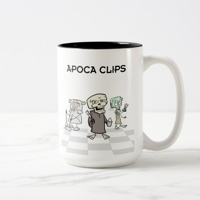 Caneca De Café Em Dois Tons Postar clipes Apoca Mug (Direita)