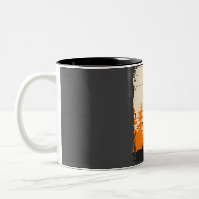 Caneca De Café Em Dois Tons Poster Criptide Sasquatch Bigtfoot (Esquerda)