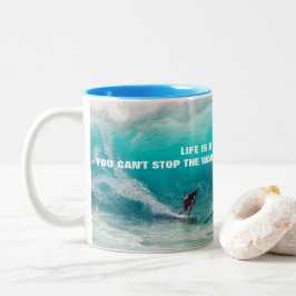 Caneca De Café Em Dois Tons POSTER de COTAÇÃO surf
