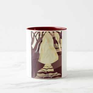 Caneca De Café Em Dois Tons poster de viagens de Manila Filipinas.