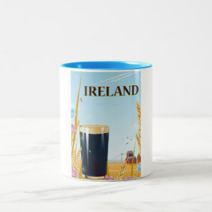 Caneca De Café Em Dois Tons Poster de viagens de paisagem de pintura na Irland