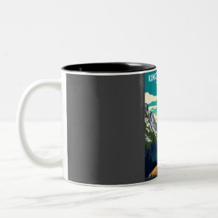 Caneca De Café Em Dois Tons Poster de viagens do Parque Nacional do Kings Cany