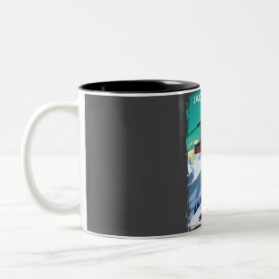Caneca De Café Em Dois Tons Poster de viagens Jackson Hole Wyoming