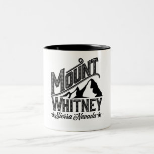Caneca De Café Em Dois Tons Poster de viagens Mount Whitney Sierra Nevada