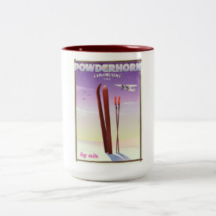 Caneca De Café Em Dois Tons Poster de viagens Powderhorn Colorado