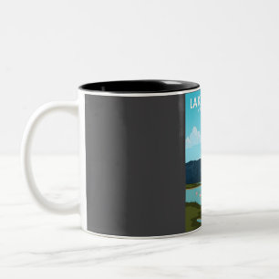 Caneca De Café Em Dois Tons Poster de viagens Quênia do Parque Nacional do Lag