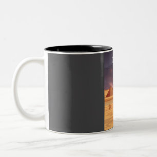 Caneca De Café Em Dois Tons Poster de viagens Retroativo Mínimo do Cairo Egypt