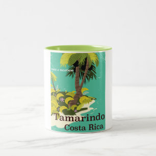Caneca De Café Em Dois Tons Poster de viagens Tamarindo Costa Rica