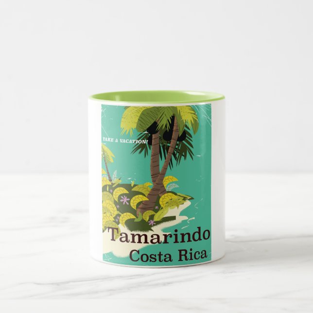 Caneca De Café Em Dois Tons Poster de viagens Tamarindo Costa Rica (Centro)