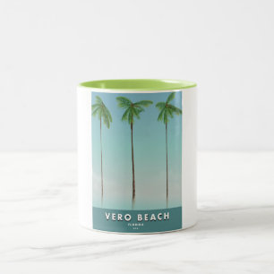 Caneca De Café Em Dois Tons Poster viagens vintage de da Vero Beach