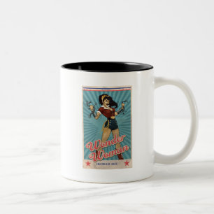 Caneca De Café Em Dois Tons Poster vintage de união de mulheres amazônicas