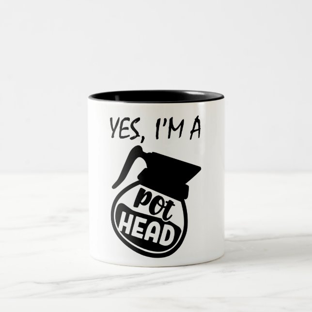 Caneca De Café Em Dois Tons Pothead/Café Mug (Centro)