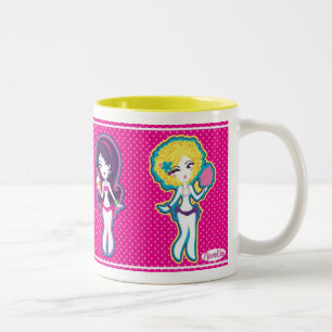 Caneca De Café Em Dois Tons Poucas meninas dos doces