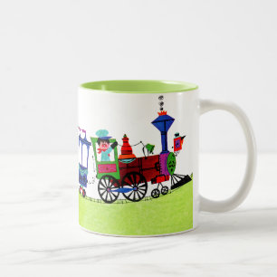 Caneca De Café Em Dois Tons Pouco Choo Choo