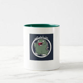 Caneca De Café Em Dois Tons Pouco Godzilla