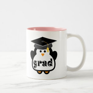 Caneca De Café Em Dois Tons Pouco presente da graduação do pinguim do formando