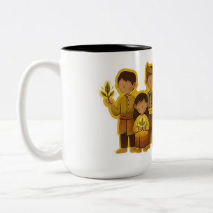 Caneca De Café Em Dois Tons Povo Bunian/Sebabah
