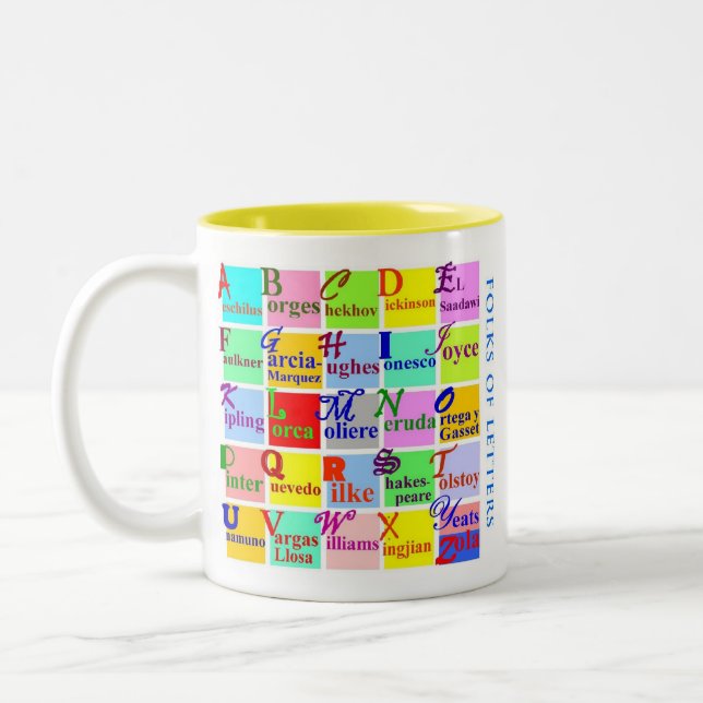 Caneca De Café Em Dois Tons Povos das letras (Esquerda)
