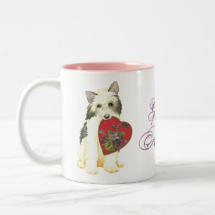 Caneca De Café Em Dois Tons Powderpuff Heart Mãe