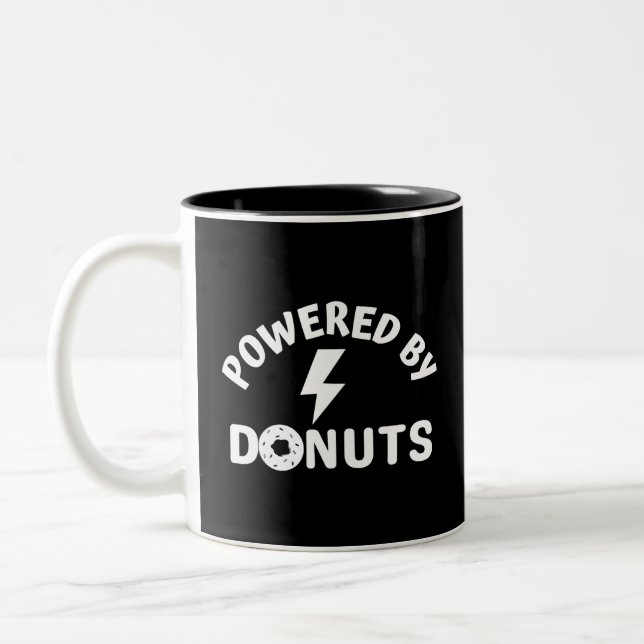 Caneca De Café Em Dois Tons powered by donuts (Esquerda)