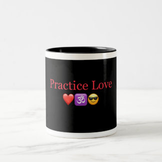 Caneca De Café Em Dois Tons PracticeLove Coffee cang projetado por David Flynn