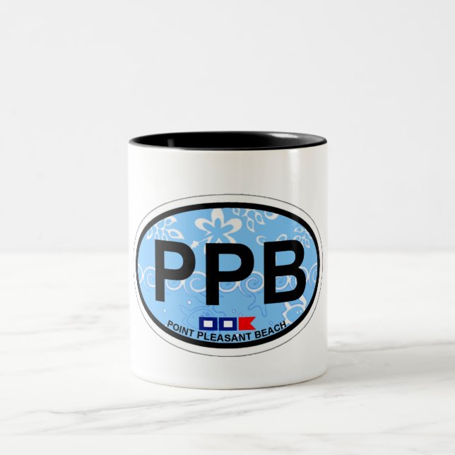 Caneca De Café Em Dois Tons Praia agradável do ponto (Centro)