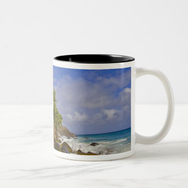Caneca De Café Em Dois Tons Praia Anse Victorin 4 (Direita)